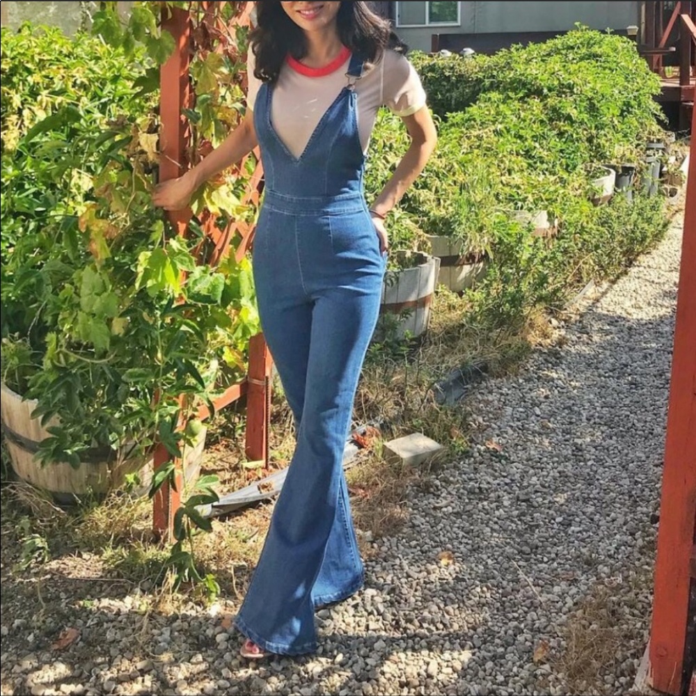 bootcut flare bellbottom Denim Overalls